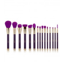 Jessup Beauty - 15 piece brush set - T114: Purple/Dark Violet